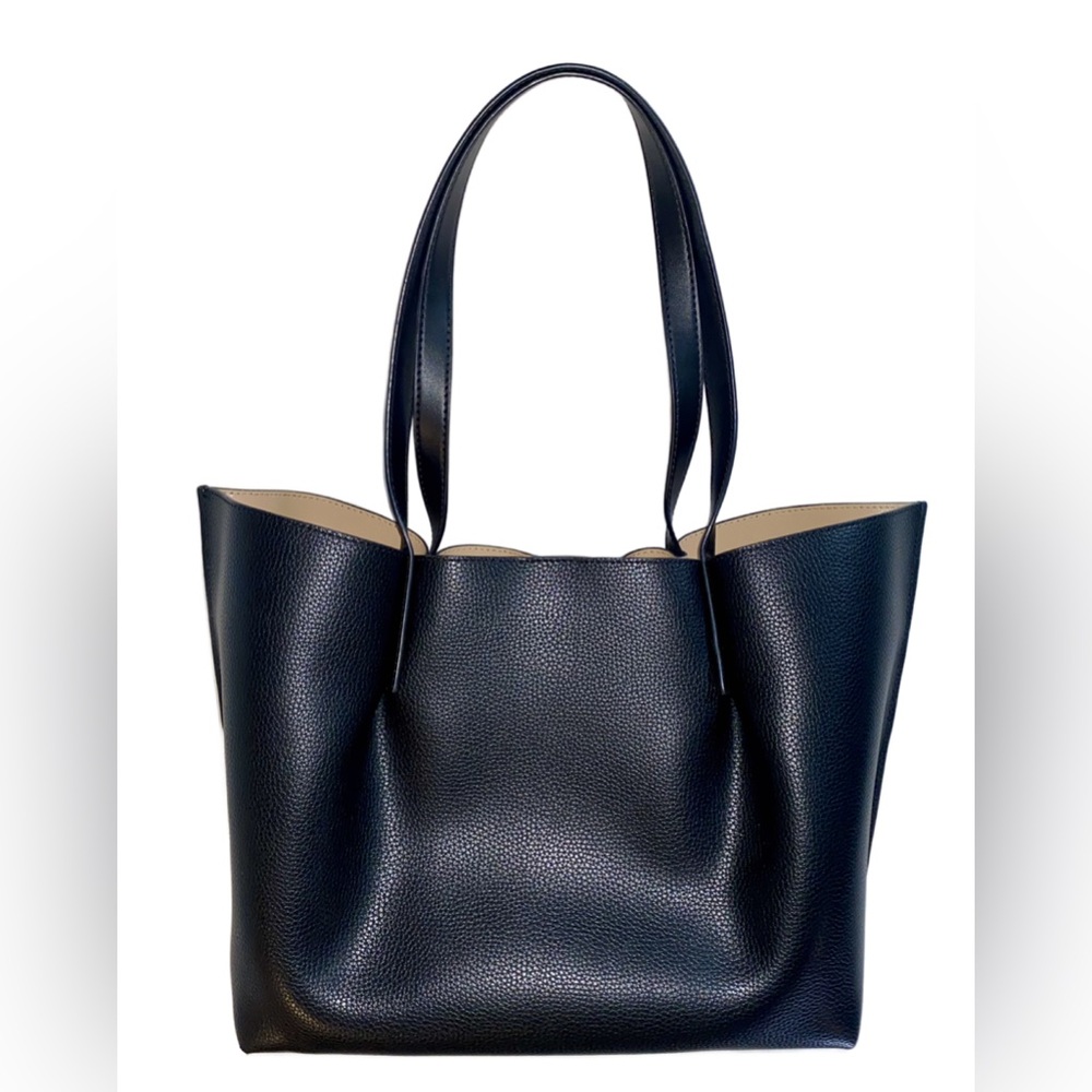 Michael Kors Black Vegan Leather Tote - Picture 4 of 15